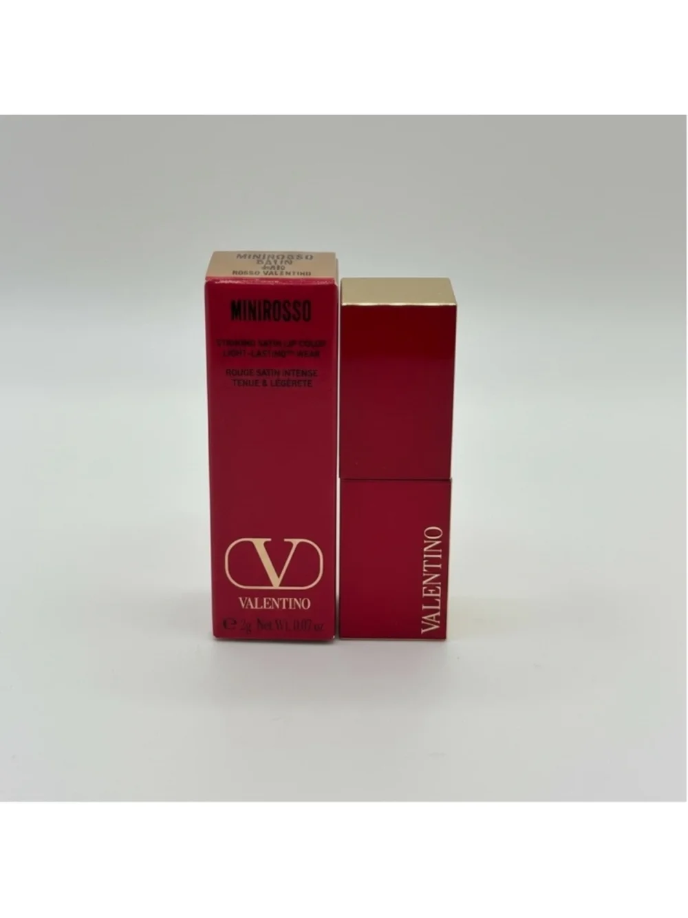 Valentino Minirosso Satin Lipstick 22R Rosso Valentino Mini 0.07 oz NIB